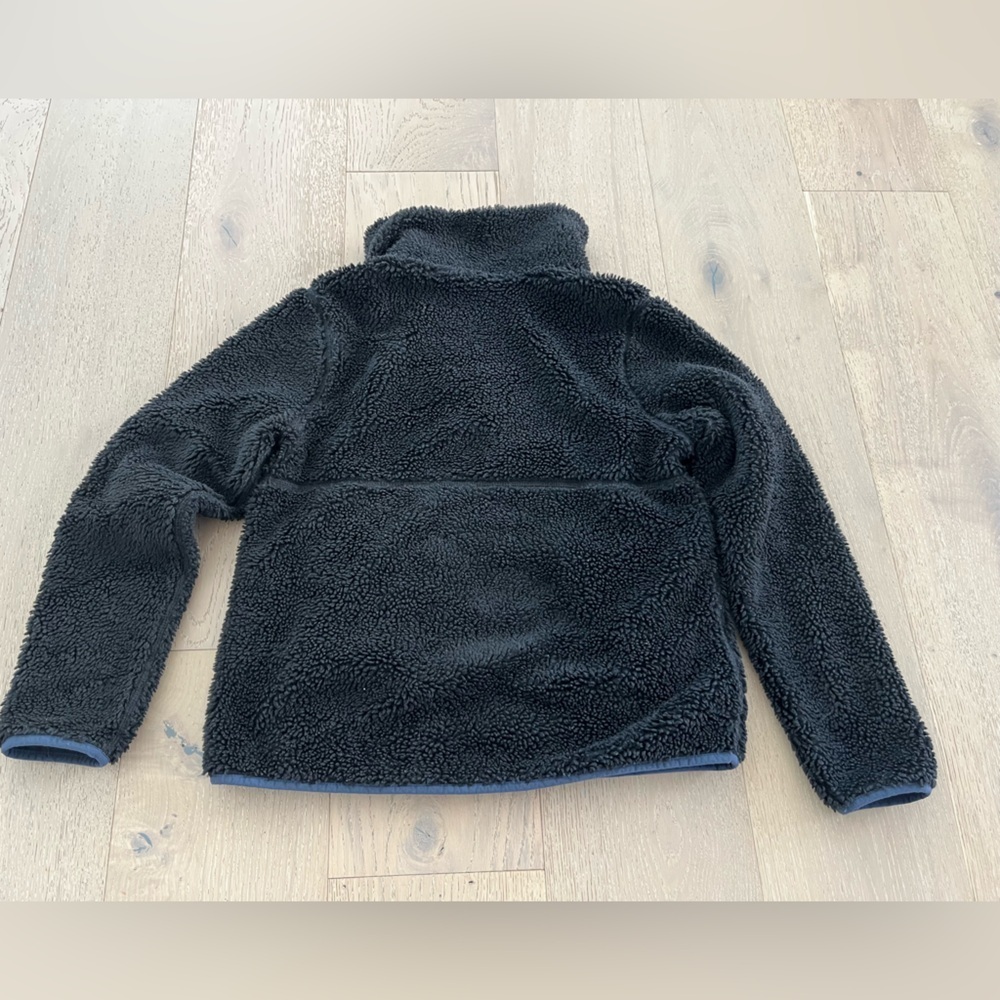 L.L. Bean Black Hi-Pile Fleece Pullover Jacket - Picture 4 of 4